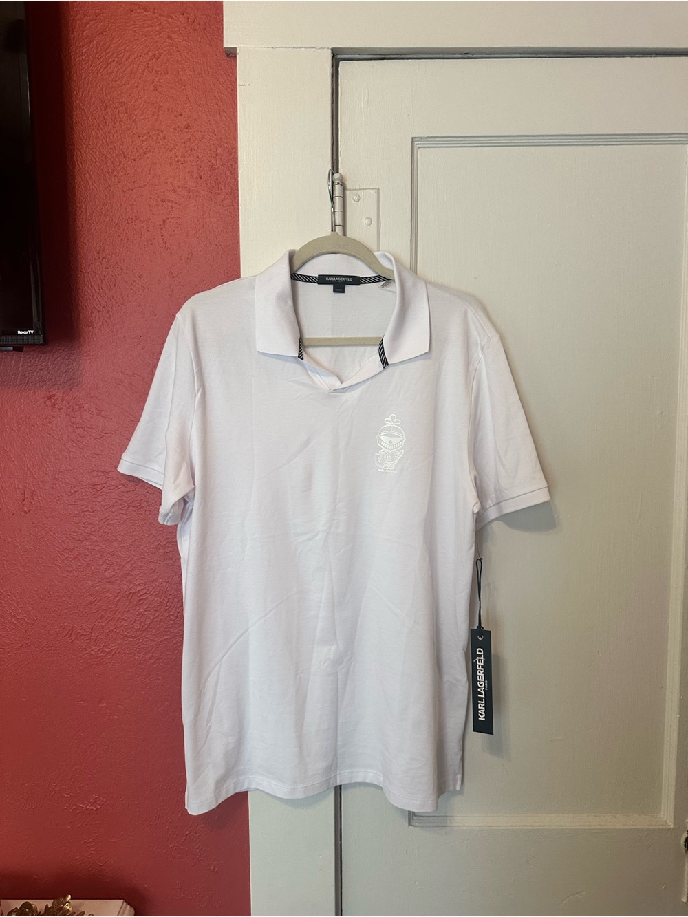 Karl Lagerfeld White Men's Polo Shirt with Logo
